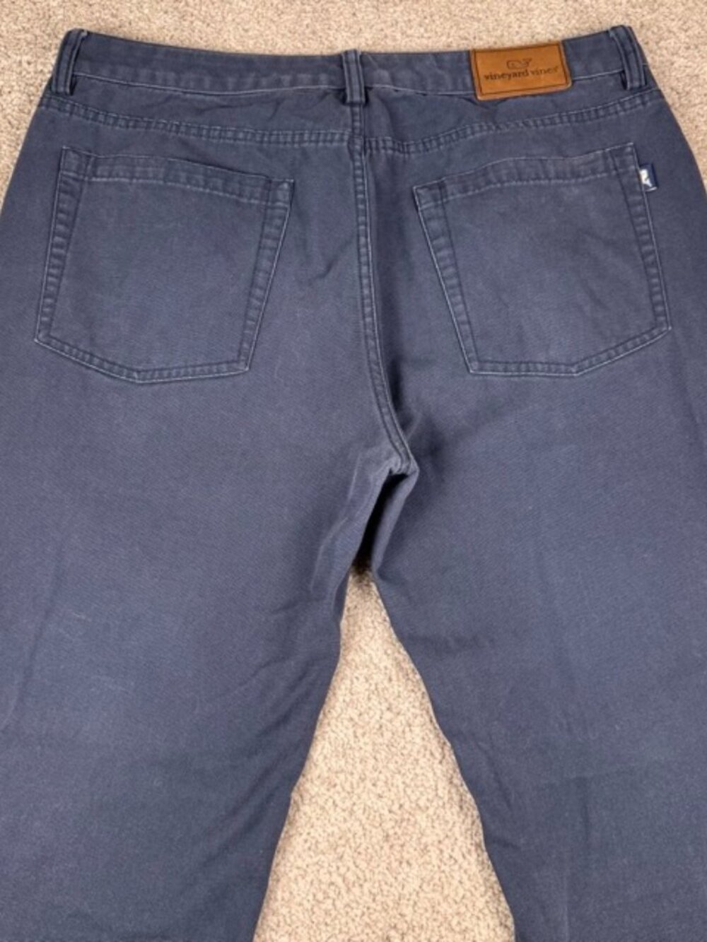 Vineyard Vines Navy Blue 5 Pocket Broken Twill Chinos Pants Men's Size 34x32